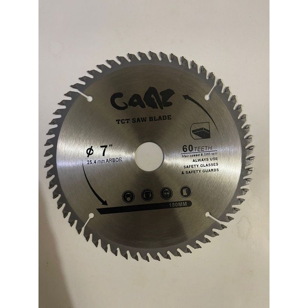 CIRCULAW SAW BLADE 7INCH 60 MATA - MATA GERGAJI POTONG KAYU TCT 8×60T