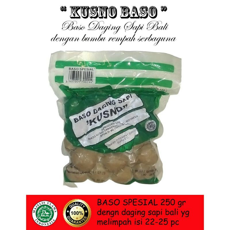 

Kusno Bakso Sapi - Bakso Kusno 250gr - Bakso Kusno