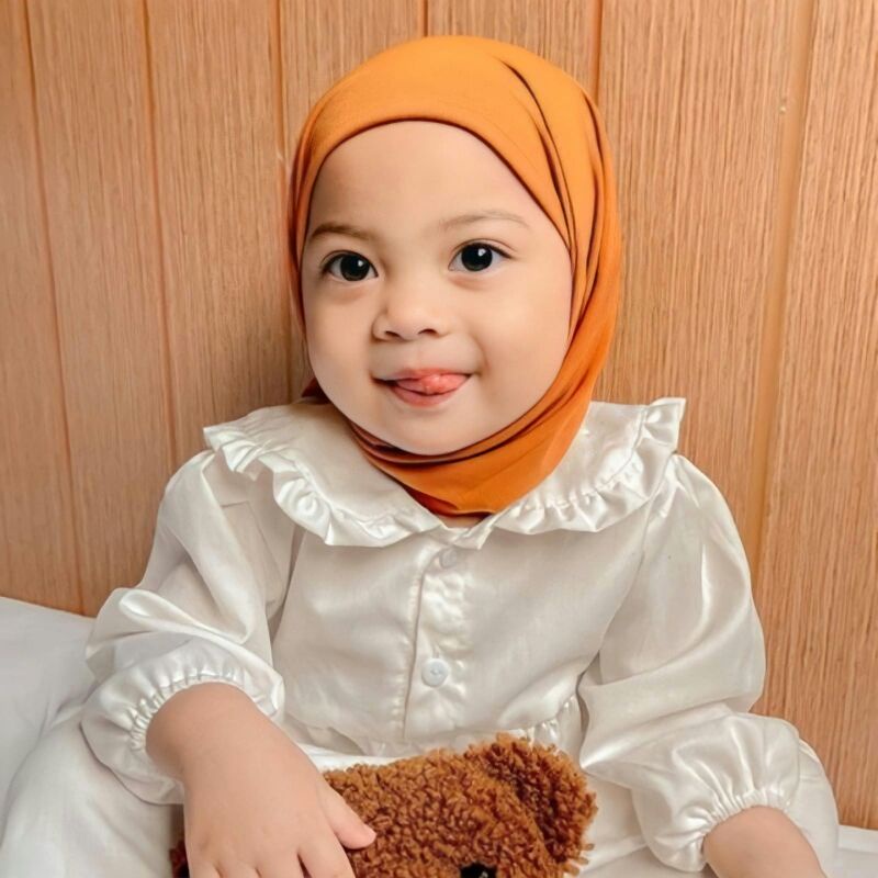 HIJAB / KERUDUNG SEGITIGA INSTAN ANAK USIA 1-7 TH JERSEY BALON