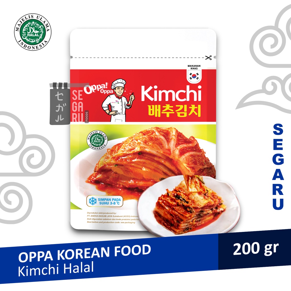 KIMCHI Sawi Fresh | Kimchi Korea | Kimchi Halal 200 gram by OPPA