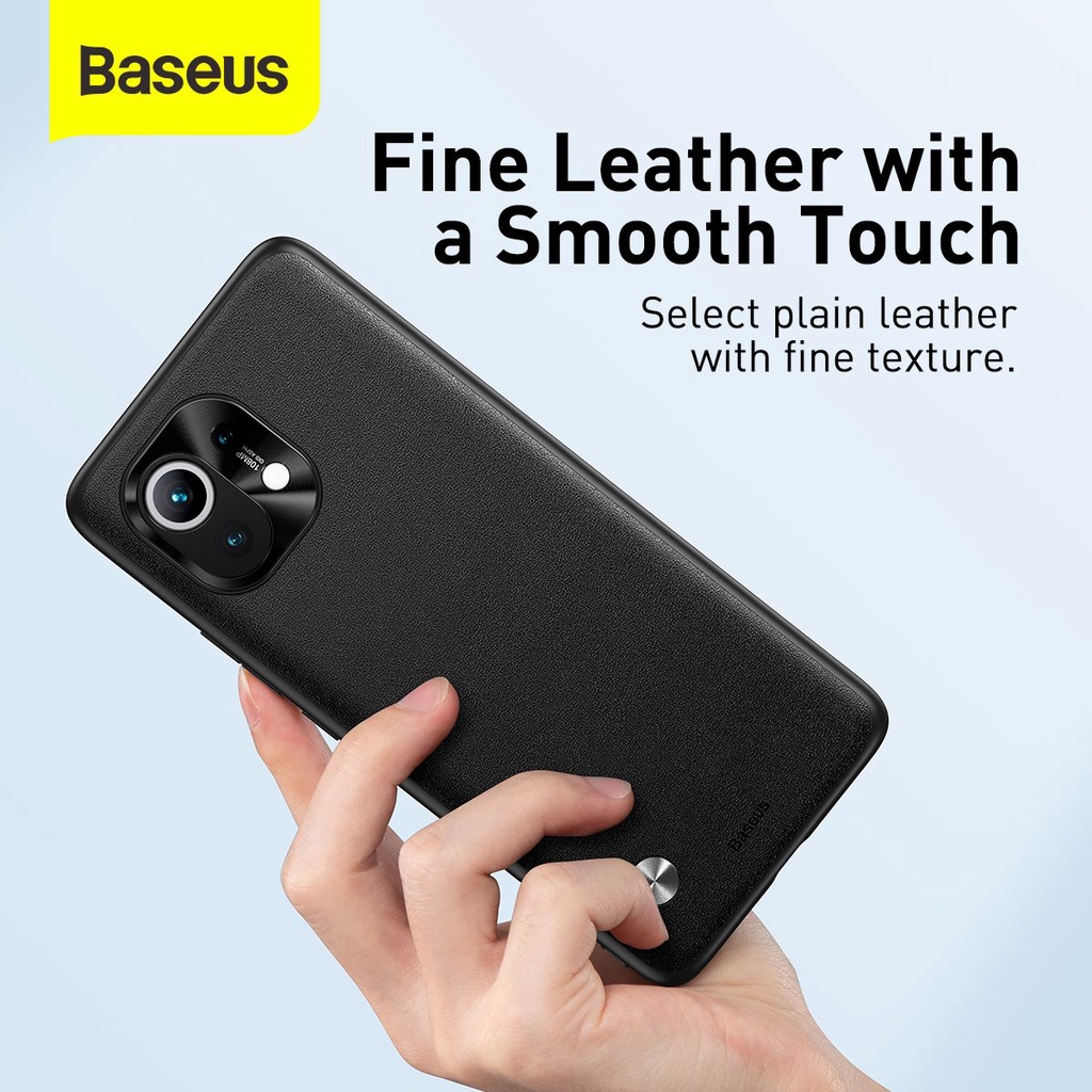 Xiaomi Mi 11/Mi 11 Pro Case Baseus Alloy Leather Case Pelindung Kamera