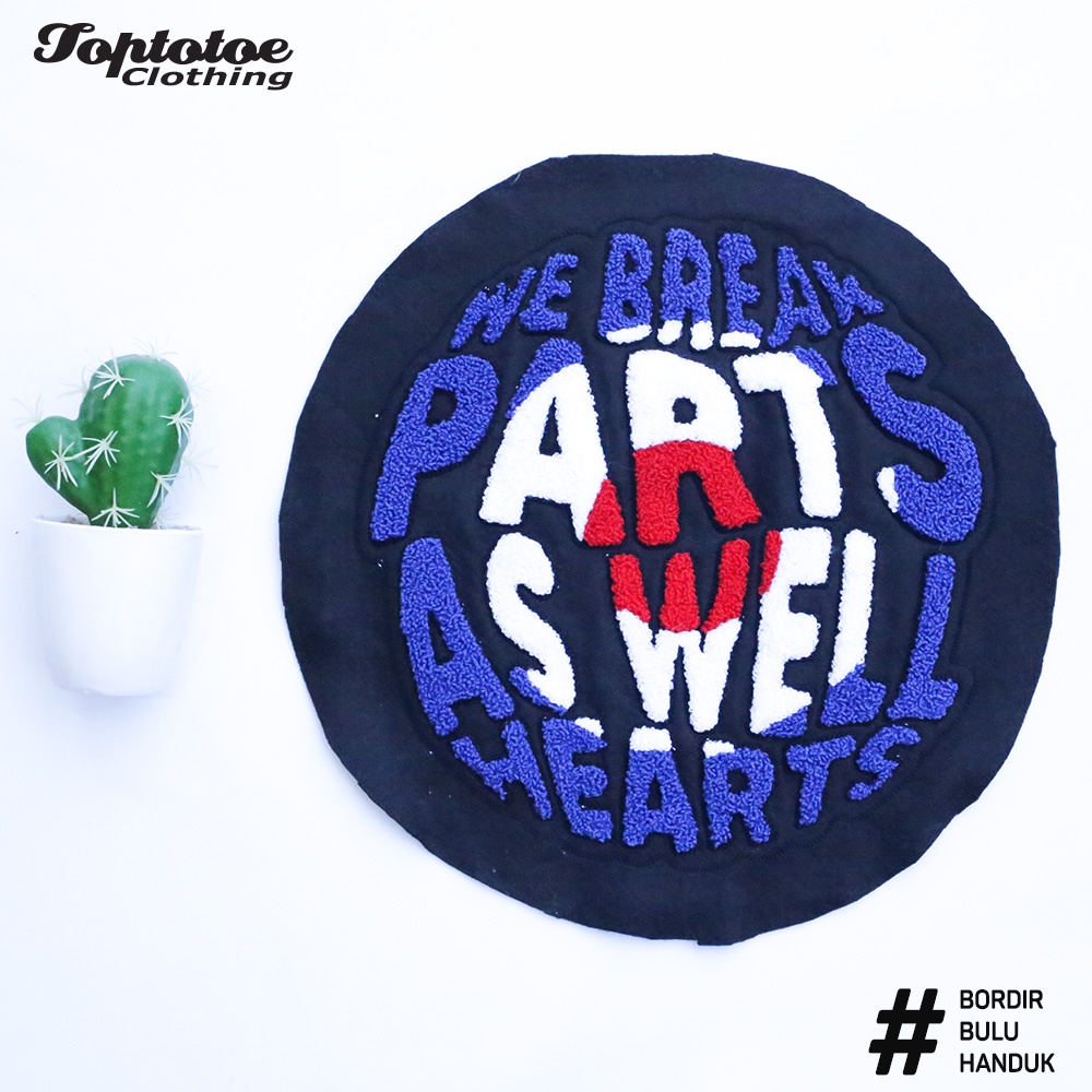 Custom patch chenille embroidery Design Satuan Bisa Kak