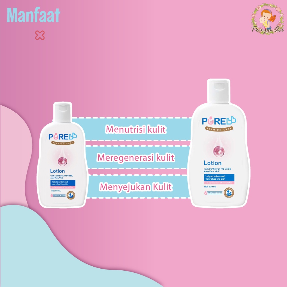 Pure Baby Lotion Perlengkapan Perawatan Kulit Normal Bayi New Born &amp; Kids By Mallpompaasi