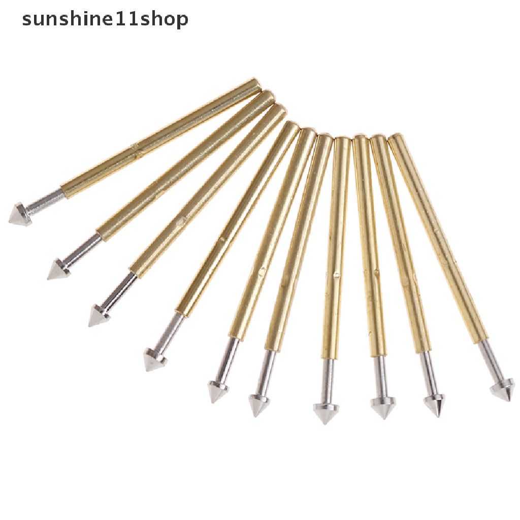 Sho 100Pcs P75-E2 / E3 pogo pin 1.3 / 1.5mm Kepala Kerucut 1.0mm
