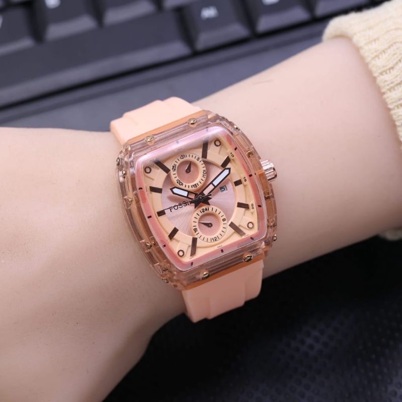 Jam Tangan F0ssil Rubber Jam Tangan Terlaris Pria Wanita Hot Seller