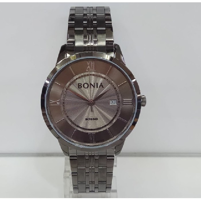 Jam Tangan Pria Bonia BNR172-1733 Rosso Grey Stainless Steel