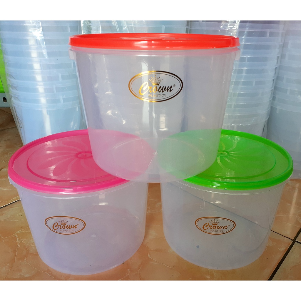 TOPLES SUNNY 2500ML CROWN TOPLES BULAT PLASTIK KUE LEBARAN
