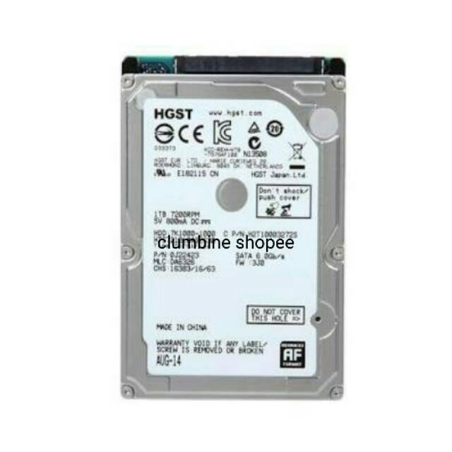 Hardisk Laptop 1TB Speed 7200 RPM internal 2.5 inch Hitachi