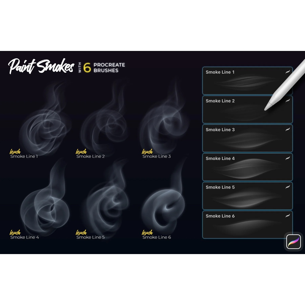 Procreate Brush - Smoke Procreate Brushes