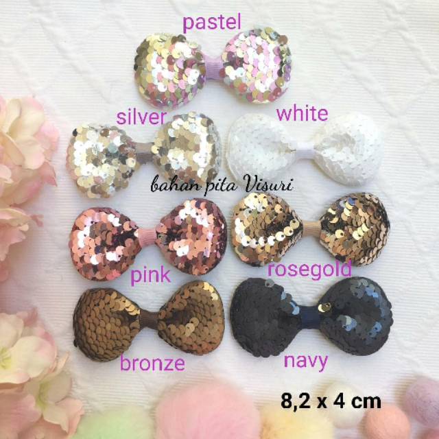 Bow Sequin Bulat