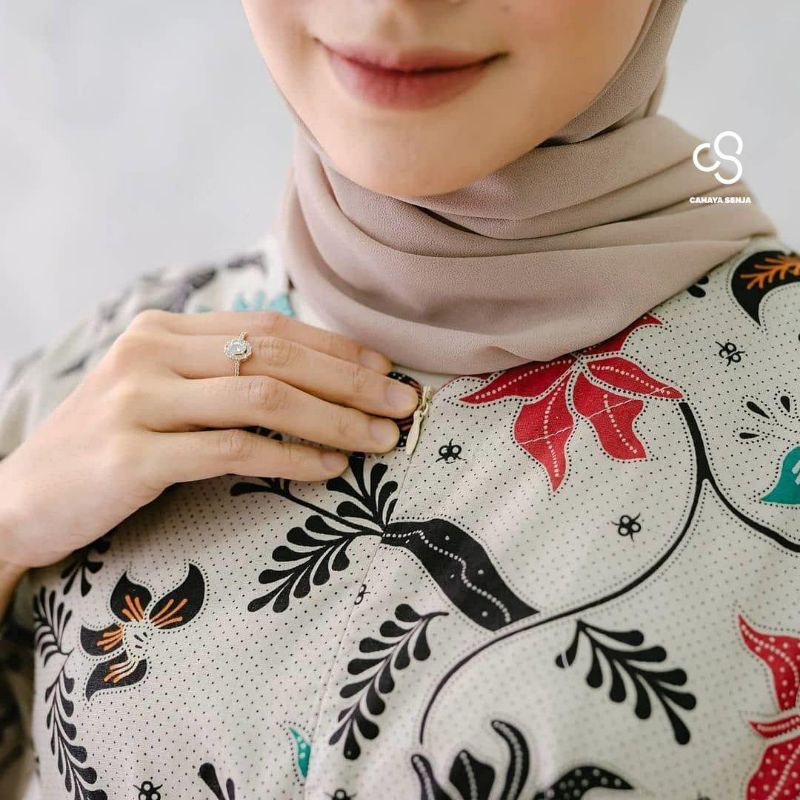 tey-17 Batik wanita ASJ SA HRB026 Kenongo Kemeja Tosca Pendek-1