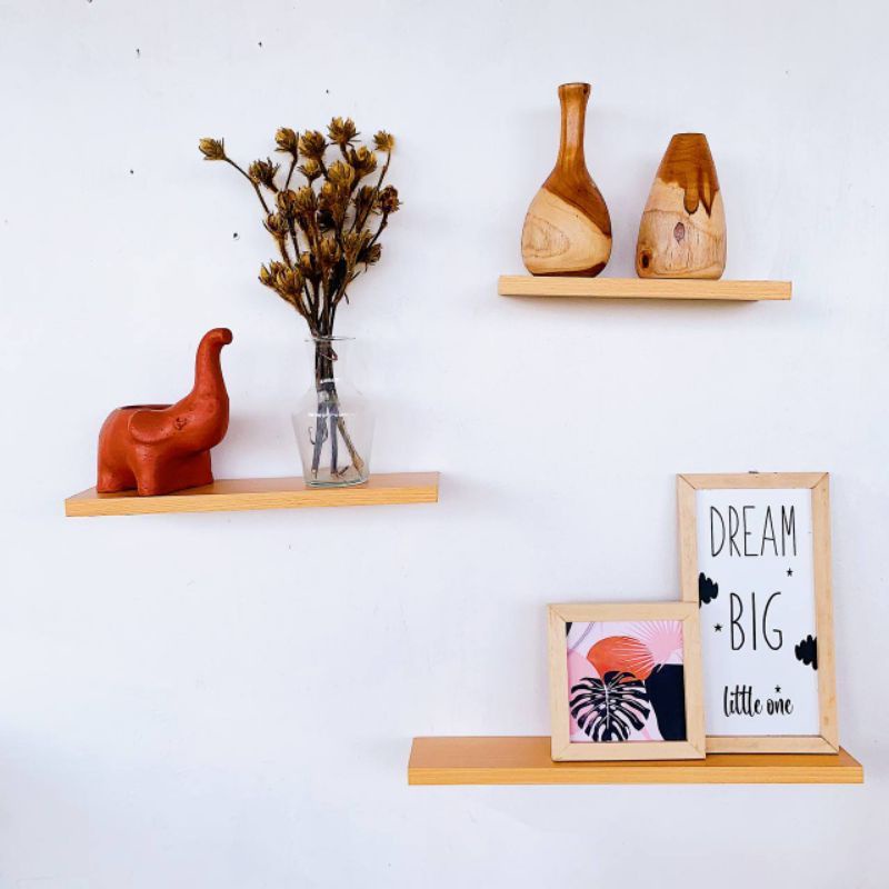 Walldeco Rayung Wall deco Rayung Walldeco Unik Walldeco Cantik Walldeco Rustic Walldeco Murah Ambalan-Ambalan Susun 3 Natr