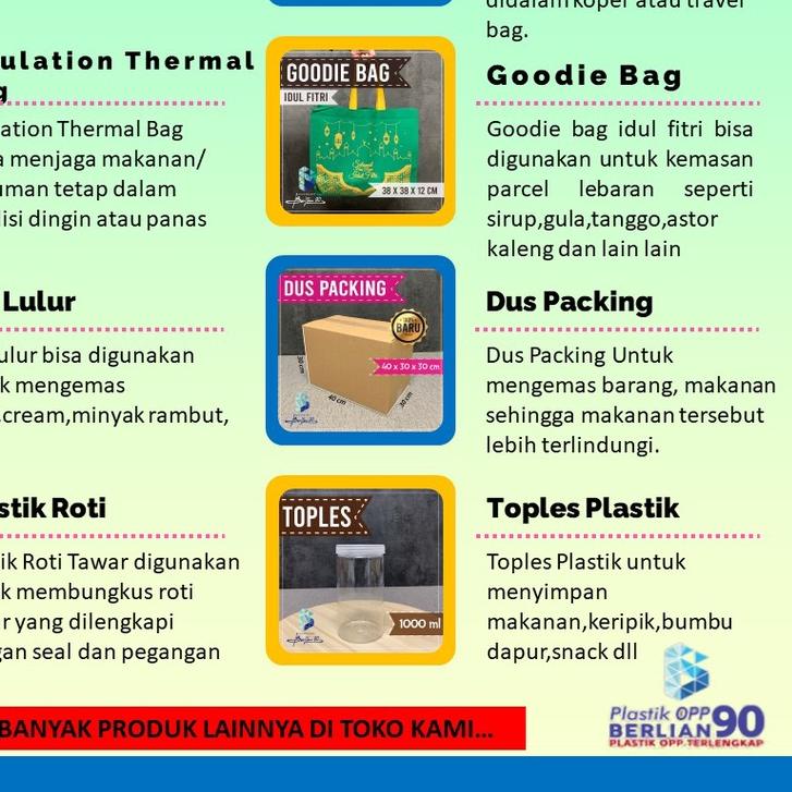 

✹ PLASTIK OPP 35 X 45 CM 20 MIC 100LBR / Plastik Bening Lem Kemasan Bungkus Pakaian Baju Gamis Celana Garment ❇
