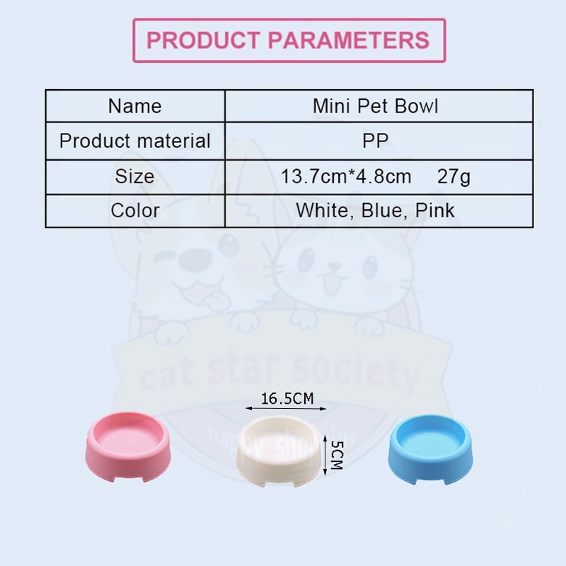 Tempat Makan Single Bowl Kucing Anjing Anti Semut - Perlengkapan Hewan Peliharaan Praktis