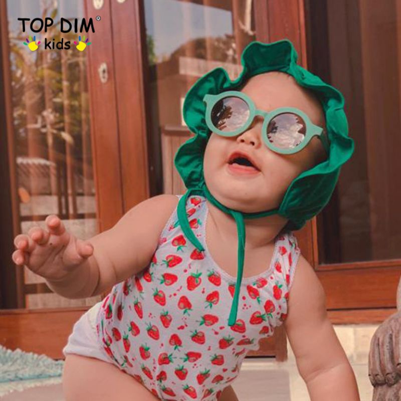 Topdimkids Topi Bonet Ruffle Bonet Topi Noni Bonet Renda Topi Bayi Aksesoris Anak Bayi Polos Basic-5