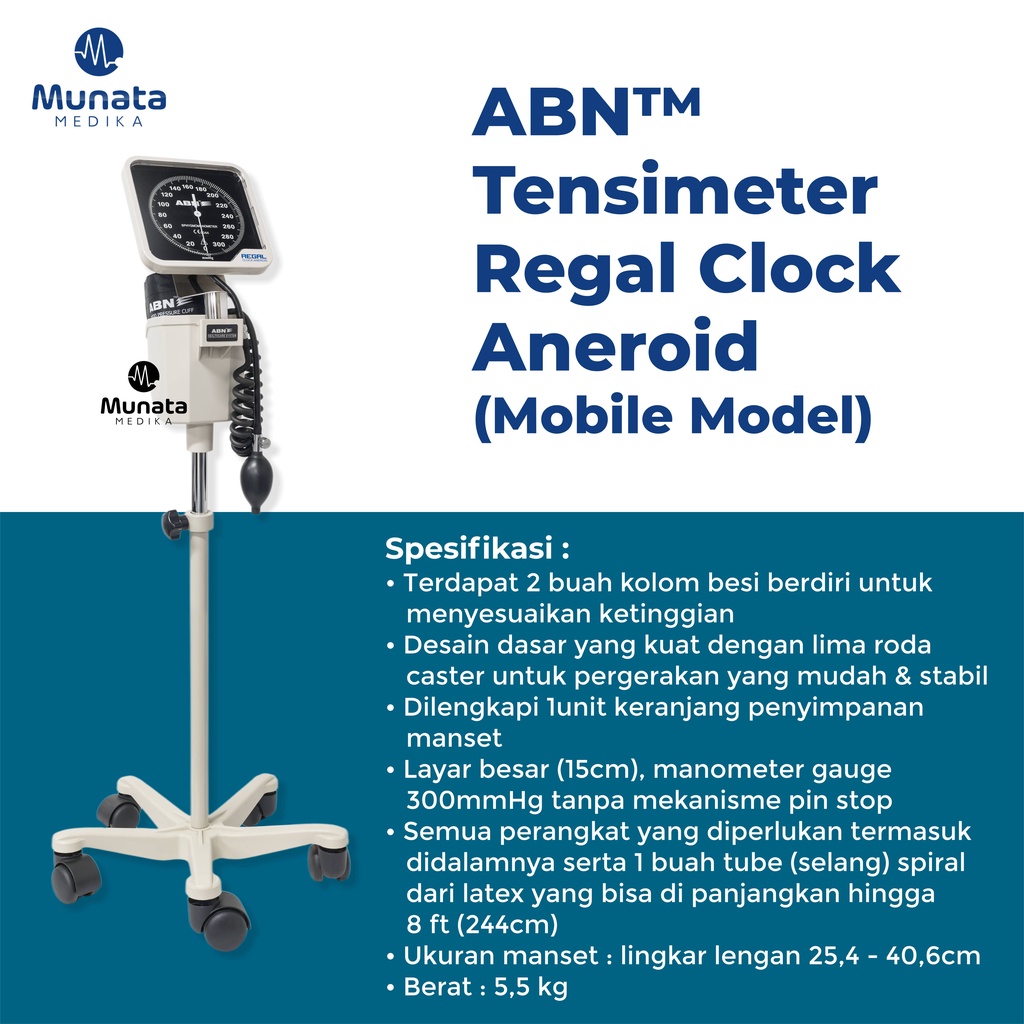 Tensimeter ABN Regal Clock Stand | Tensi Berdiri