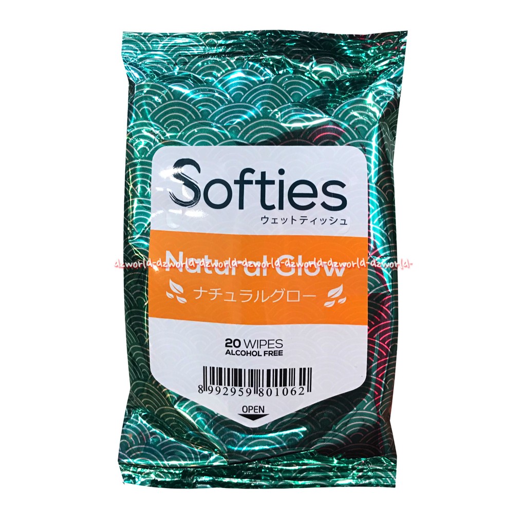 Softies Healthy Clean 20Wipes Tissue Basah Wet Tisue Wajah Free Alkohol