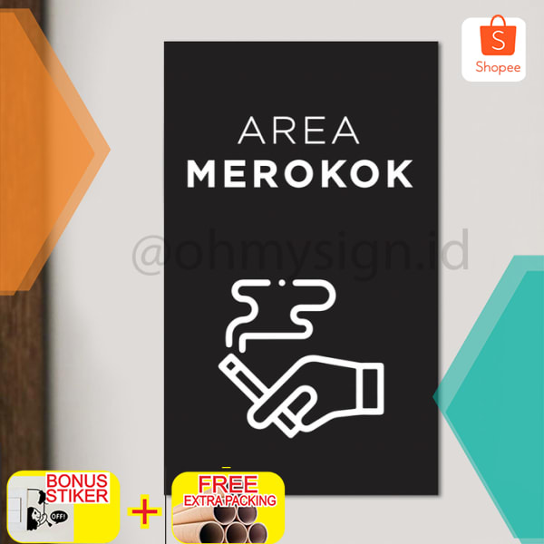 

SIGN AREA MEROKOK PRINTED | PAPAN AREA MEROKOK ACRYLIC | SIGN BOARD Keren