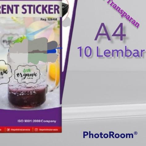 

☀ KERTAS STICKER TRANSPARAN E-PRINT A4 ☪