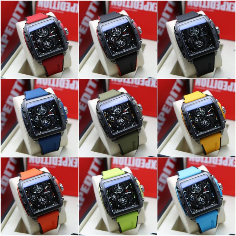 JAM TANGAN PRIA EXPEDITION E 6811 RUBBER ORIGINAL GARANSI RESMI 1 TAHUN