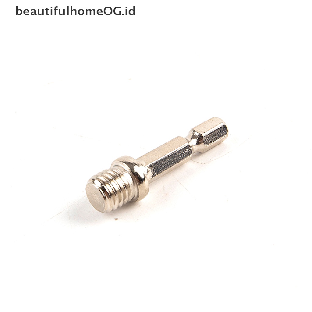 1 Pc Adaptor Batang Penghubung Bor M10 Polishing Disk Koneksi Hexagon 1 / 4