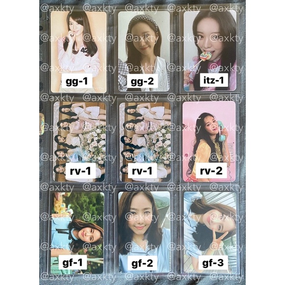 girl groups official photocard (snsd, red velvet, gfriend, gugudan, pristin, izone, itzy, kep1er)