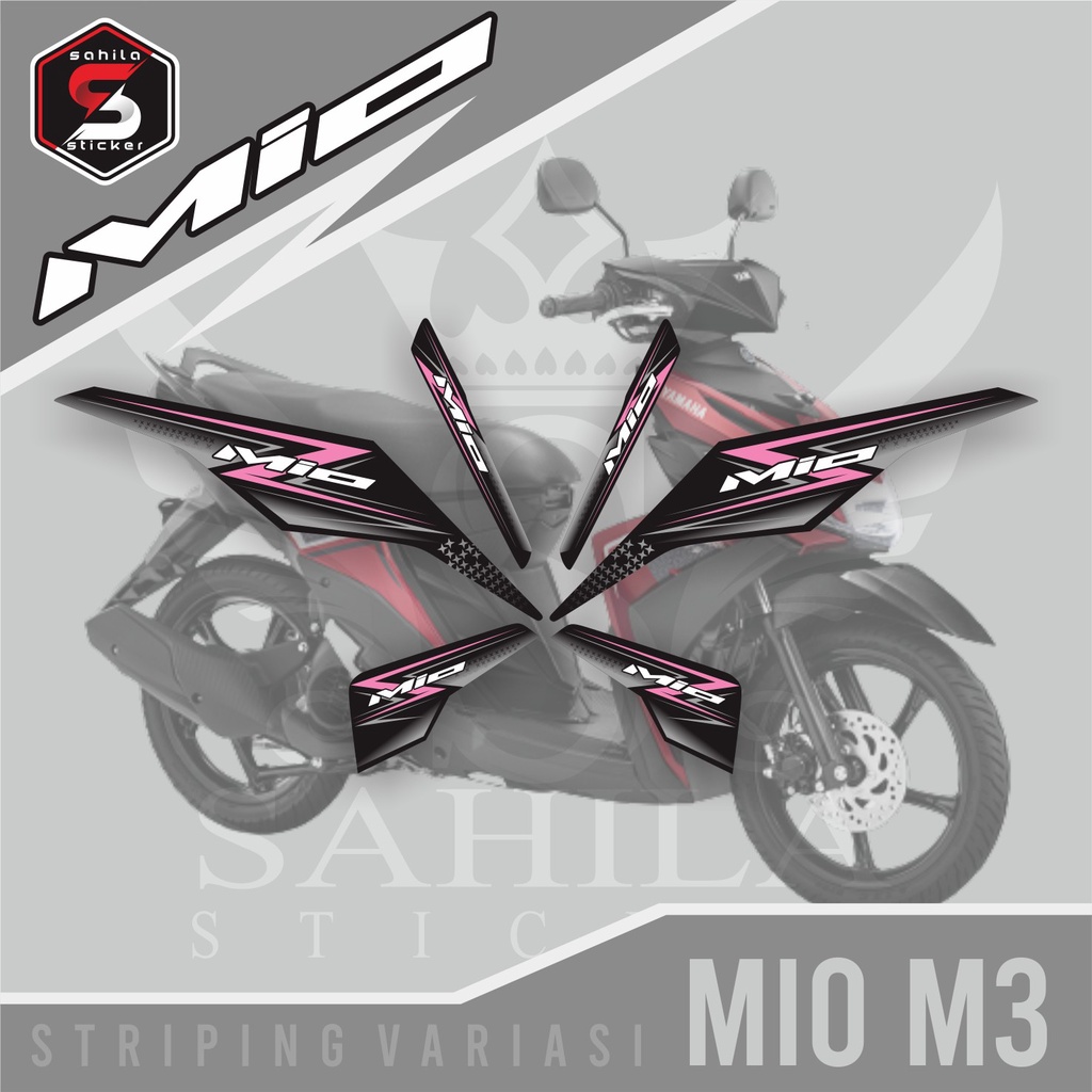 STRIPING MIO M3 / MIO M3 STRIPING VARIASI  PINK MUDA / SAHILA 2022 001