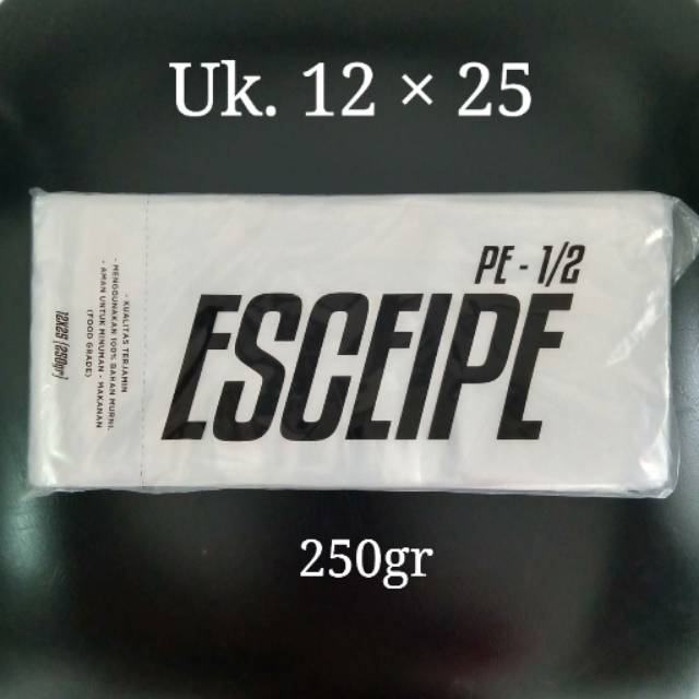 Plastik PE Esceipe 250gr Tanpa Potong Timbangan Berhadiah Uang*