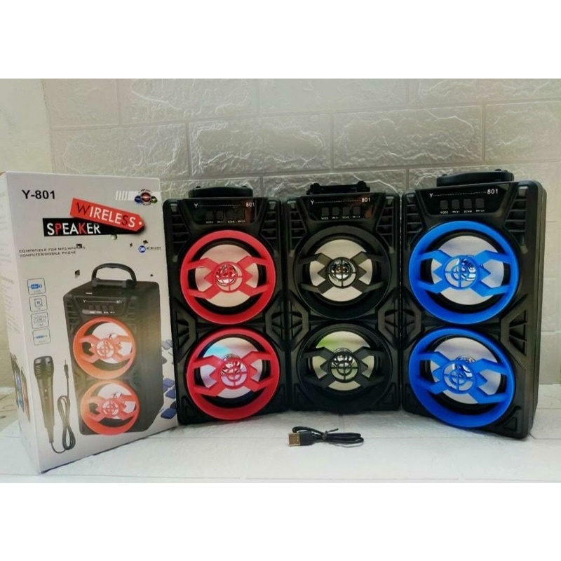 Speaker spiker wireless bluetooth portable Y801H - YD 801 H plus mic