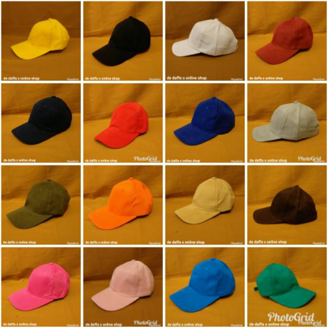 Topi Baseball Dewasa  polos warna Kuning Pria Wanita Casual - Kuning.