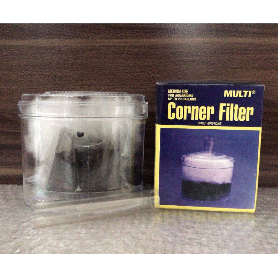 Corner filter medium / sudut corner / filter aquarium