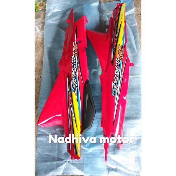 cover body shogun 125 2004 2005 merah