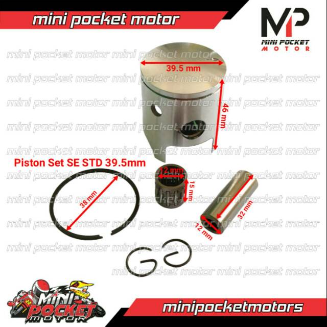 Piston STD 39.5mm Mini Trail Gazgas GX 50 NRG 50 Nitro 50 MT6-A SE Engine 50cc 2T-1