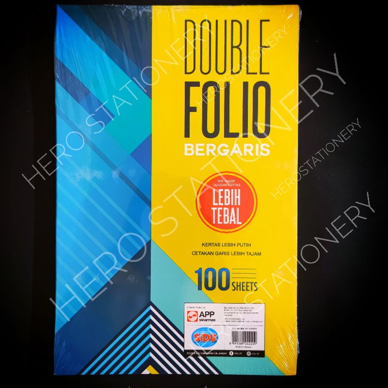 

Kertas double folio bergaris sinar dunia isi 100 lembar