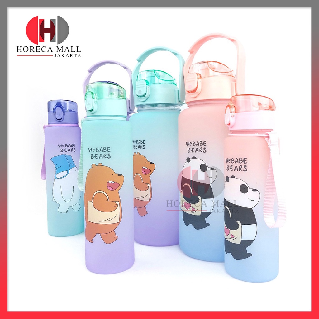 Horeca Mall - Botol Viral Botol 2in1 Botol Minum Anak Karakter Tumbler Lucu Botol Motivasi Botol Gem