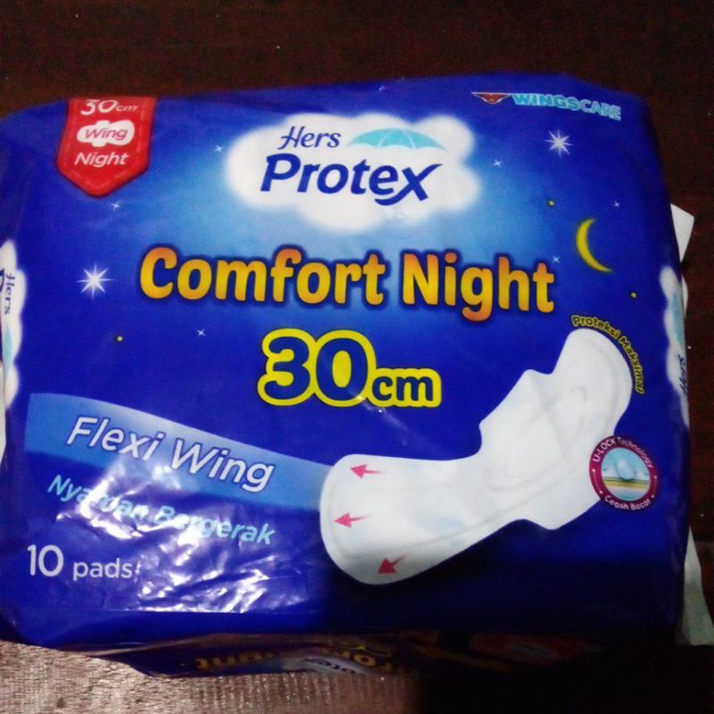 *promo* softex hers protex comfort night 30 cm isi 10 pads