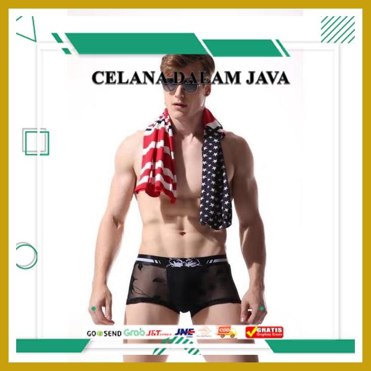 CELANA BOXER PRIA TRANSPARAN P2128 - UNDERWEAR SEXY PRIA - 1 PCS ASLI IMPORT 