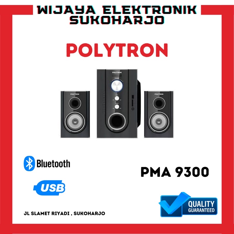 SPEAKER Polytron bluetooth PMA 9300,usb,aux,remote,radio digital,mmc