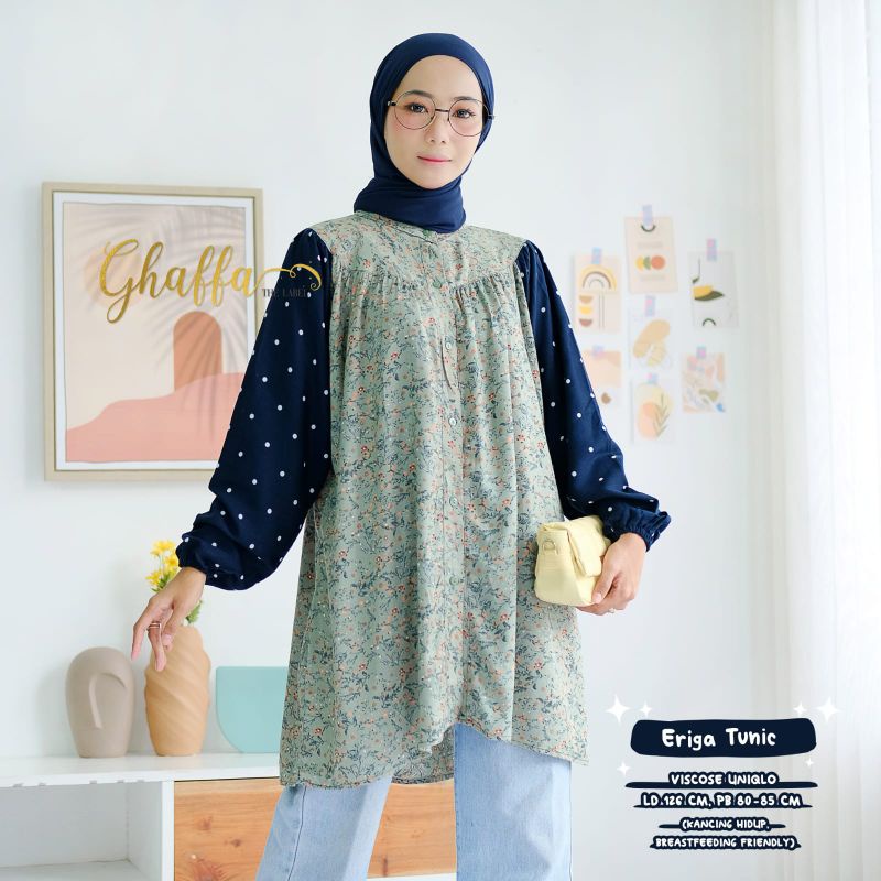 Tunik motif kekinian / Eriga tunik by ghaffa the label / tunik motif modern premium