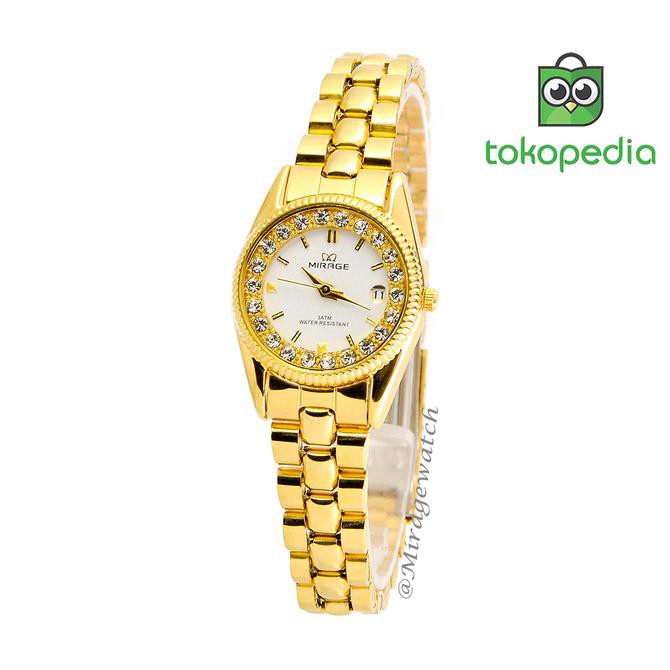 Jam Tangan Wanita Mirage Terlaris 1580L Gold pP