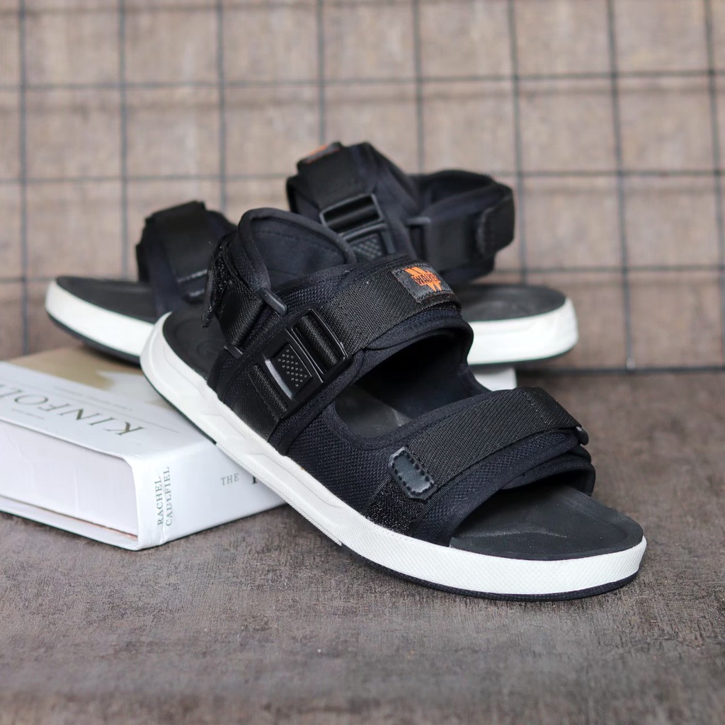 WALKER x PROGO - Sandal Casual Slide Pria Slop Cowok Hiking Gunung Travelling Santai Gaya Distro Kanvas Hijau Army Hitam Original WALKER PROGO Murah Terbaru Trendy Terlaris