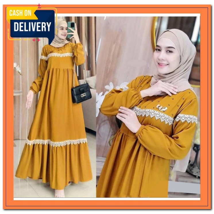 Gmis Import Gamis Casual Gamis Pesta Kondangan Bj Games Wanita Kekinian Bsju Games Terbaru Lebaran 2