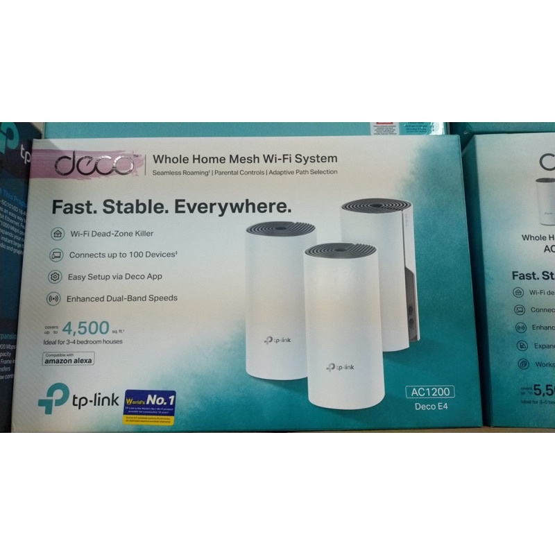 TPLink Deco E4 [3 Pack] Whole Mesh Wifi System - TP-Link Deco E4 AC120