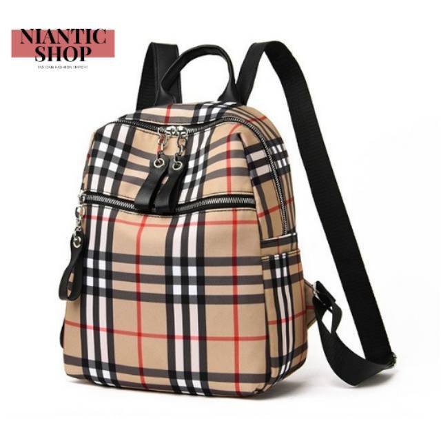 2 WARNA BACKPACK BURBERRY MURAH IMPORT TAS PUNGGUNG RANSEL WANITA KERJA SEKOLAH BATAM MINI BRANDED
