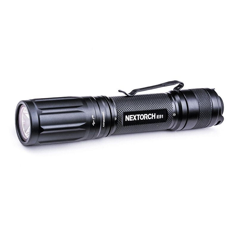 NexTorch Senter LED Flashlight Rechargeable OSRAM P9 1400 Lumens - E51 V2.0 - Black