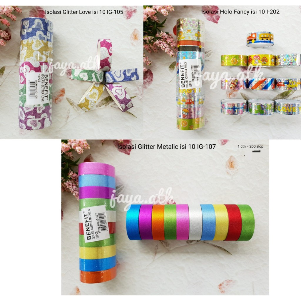 Solasi Glitter Motif DEKOR BUKU DECORATION TAPE LUCU WARNA WARNI BUJO BULLET JURNAL DEKORASI