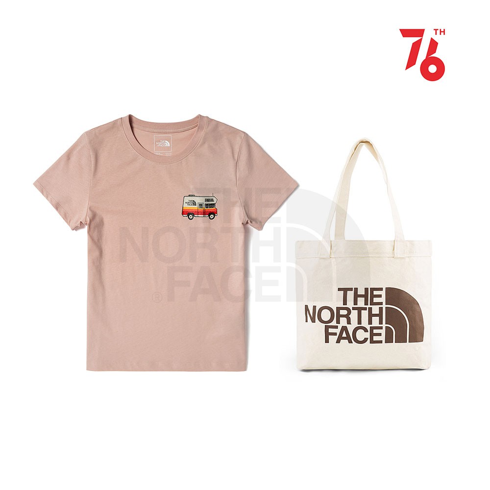 The North Face Women Adventure Tee Sand-NF0A4UBMUBF Free Tote Bag