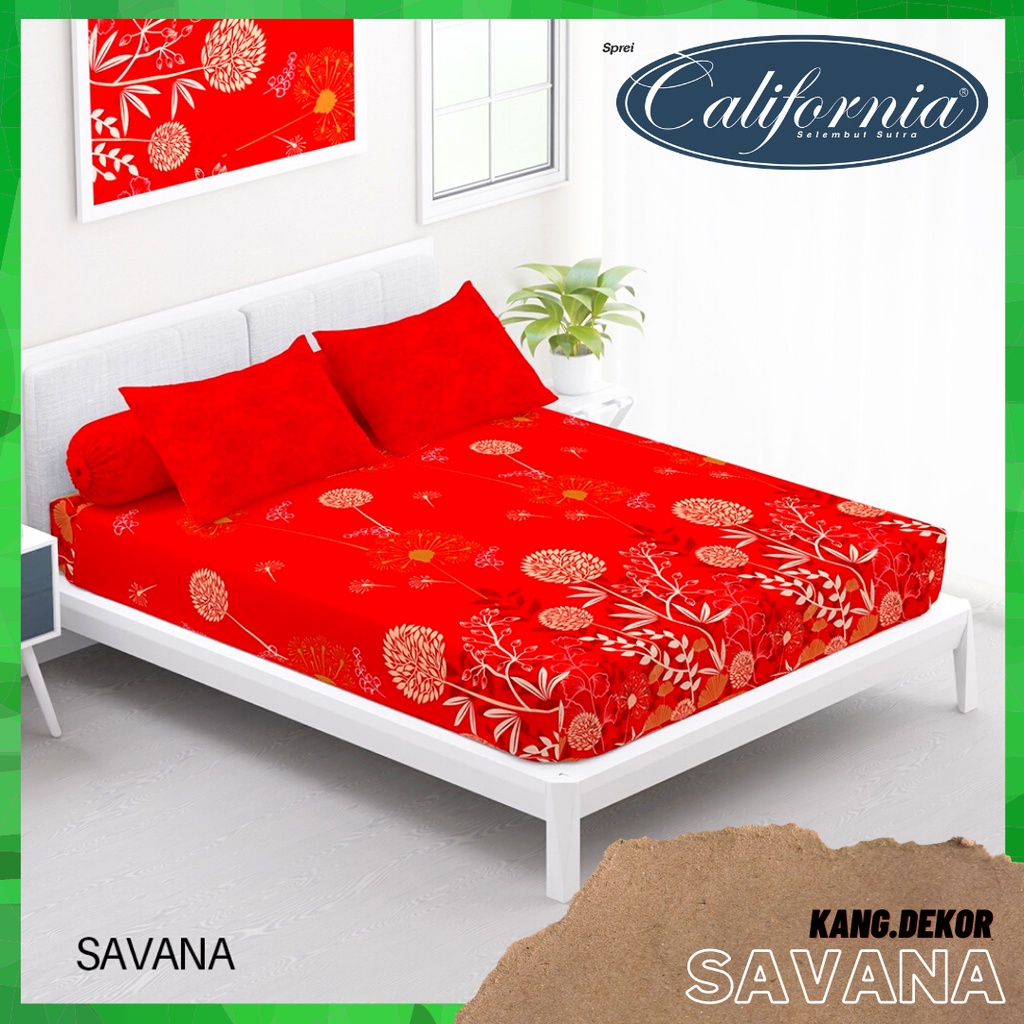 SPREI CALIFORNIA MOTIF SAVANA QUEEN KING SINGLE SIZE 160X200 180X200 120X200 SPREI NO 1 2 3 MURAH SE