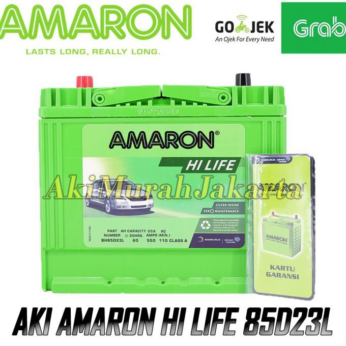 Aki Mobil Mitsubishi Outlander AMARON HI LIFE 55D23L / 85D23L 60Ah