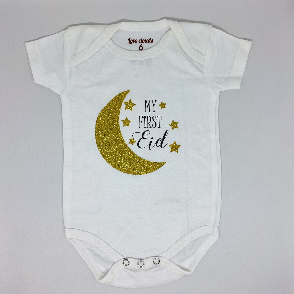 Baju Bayi Lebaran / Jumper Bayi Lebaran / Romper Bayi My First Eid